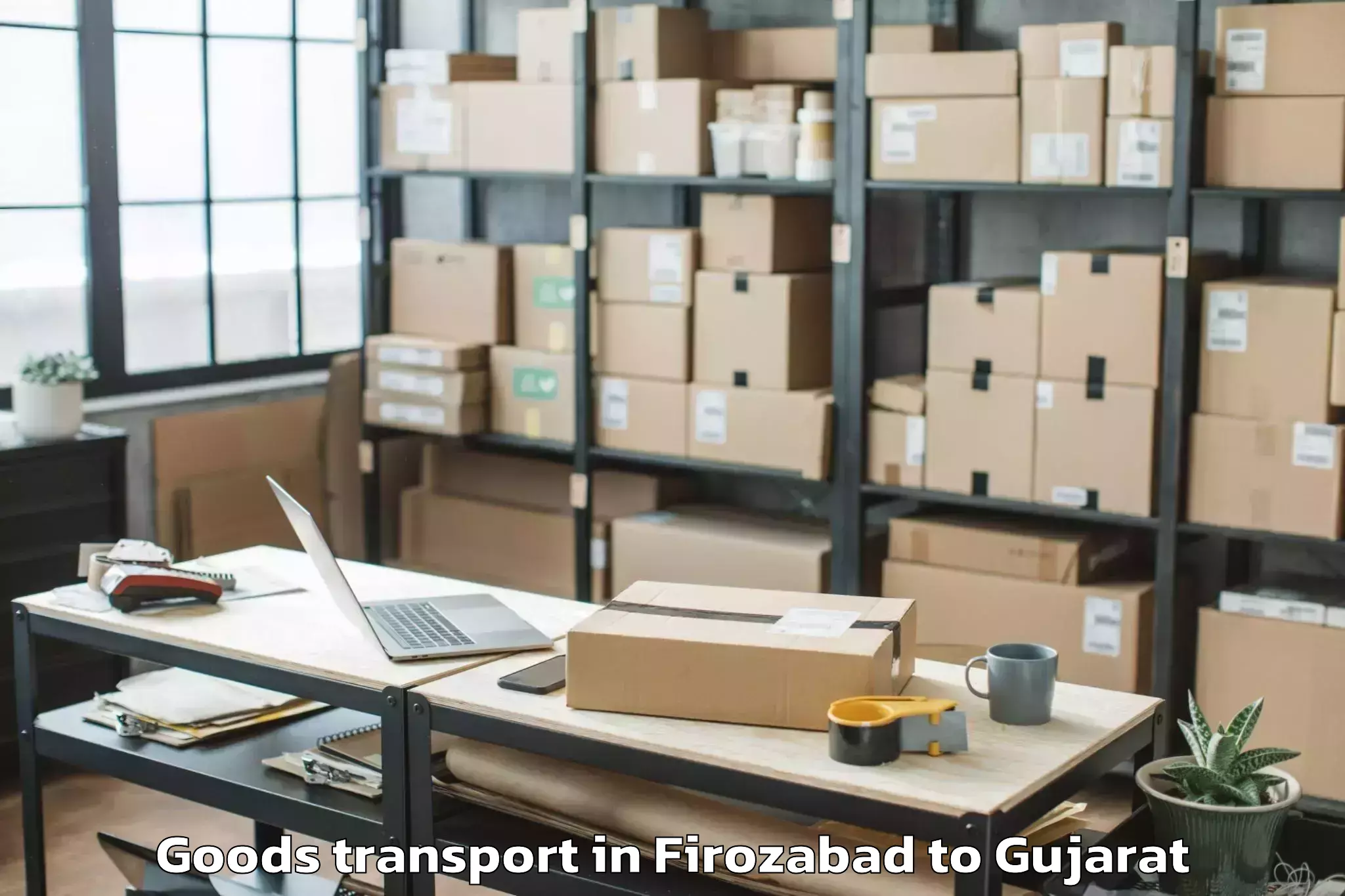 Book Your Firozabad to Vapi Goods Transport Today